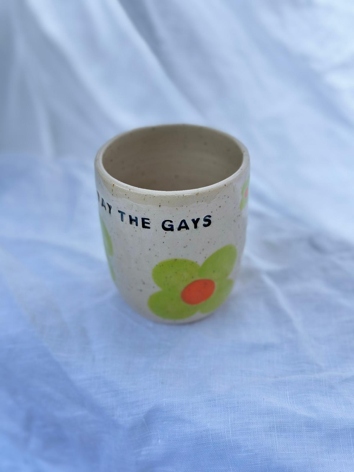 "Yay The Gays" Flower Tumbler