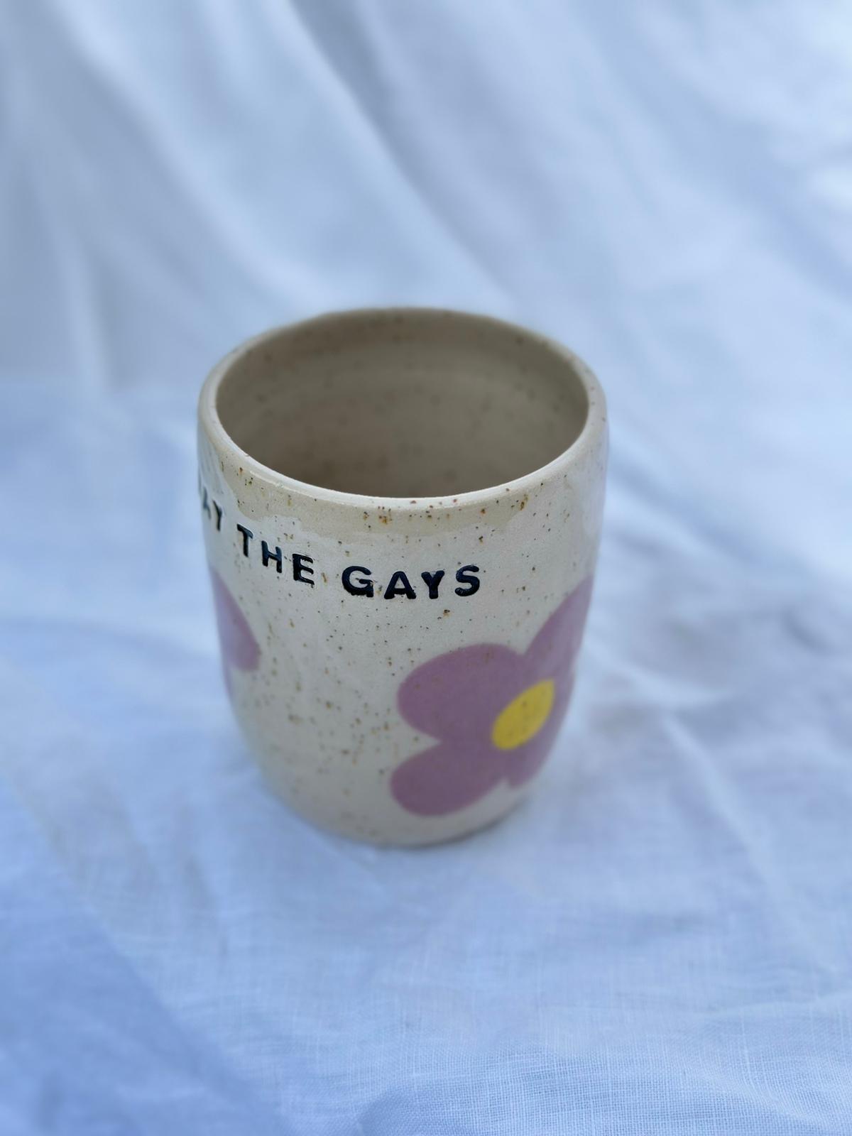 "Yay The Gays" Flower Tumbler