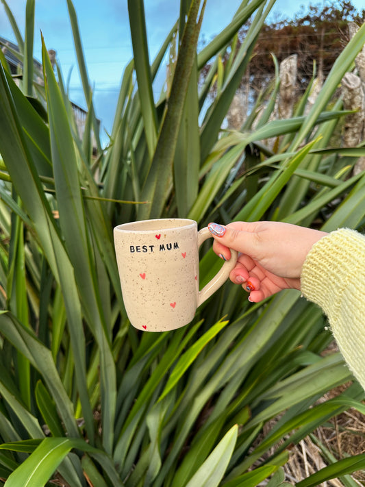 ‘Best Mum’ heart mug