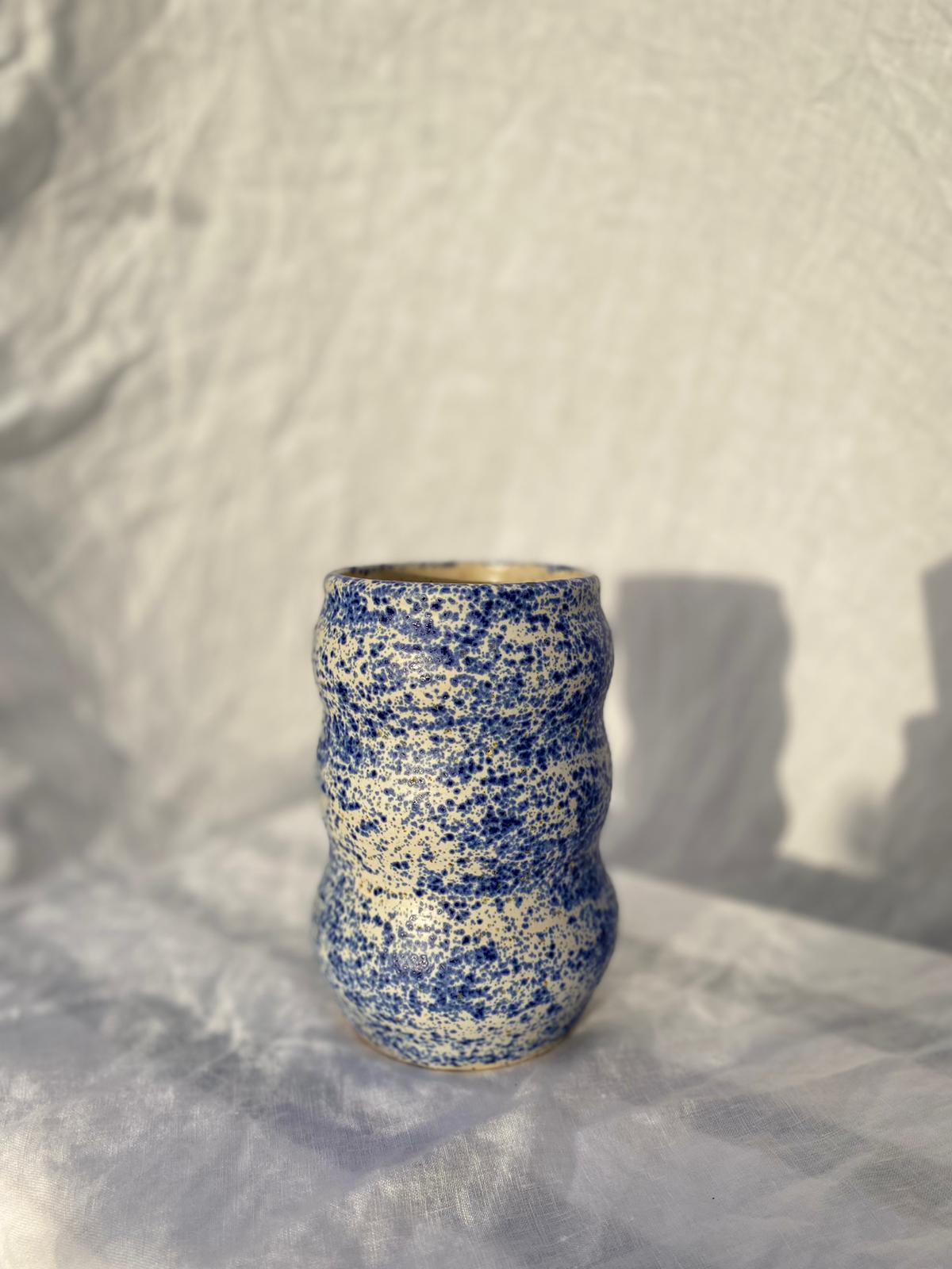 Bubble Vase- Blue Speckle