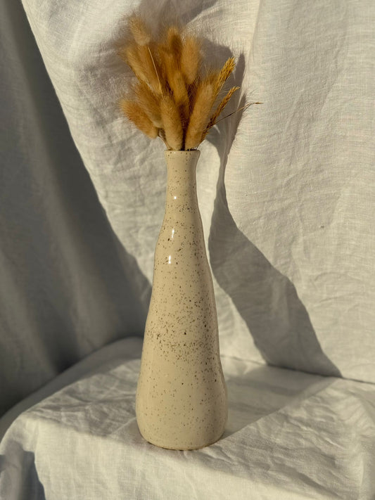 Tall White Single Stem Vase