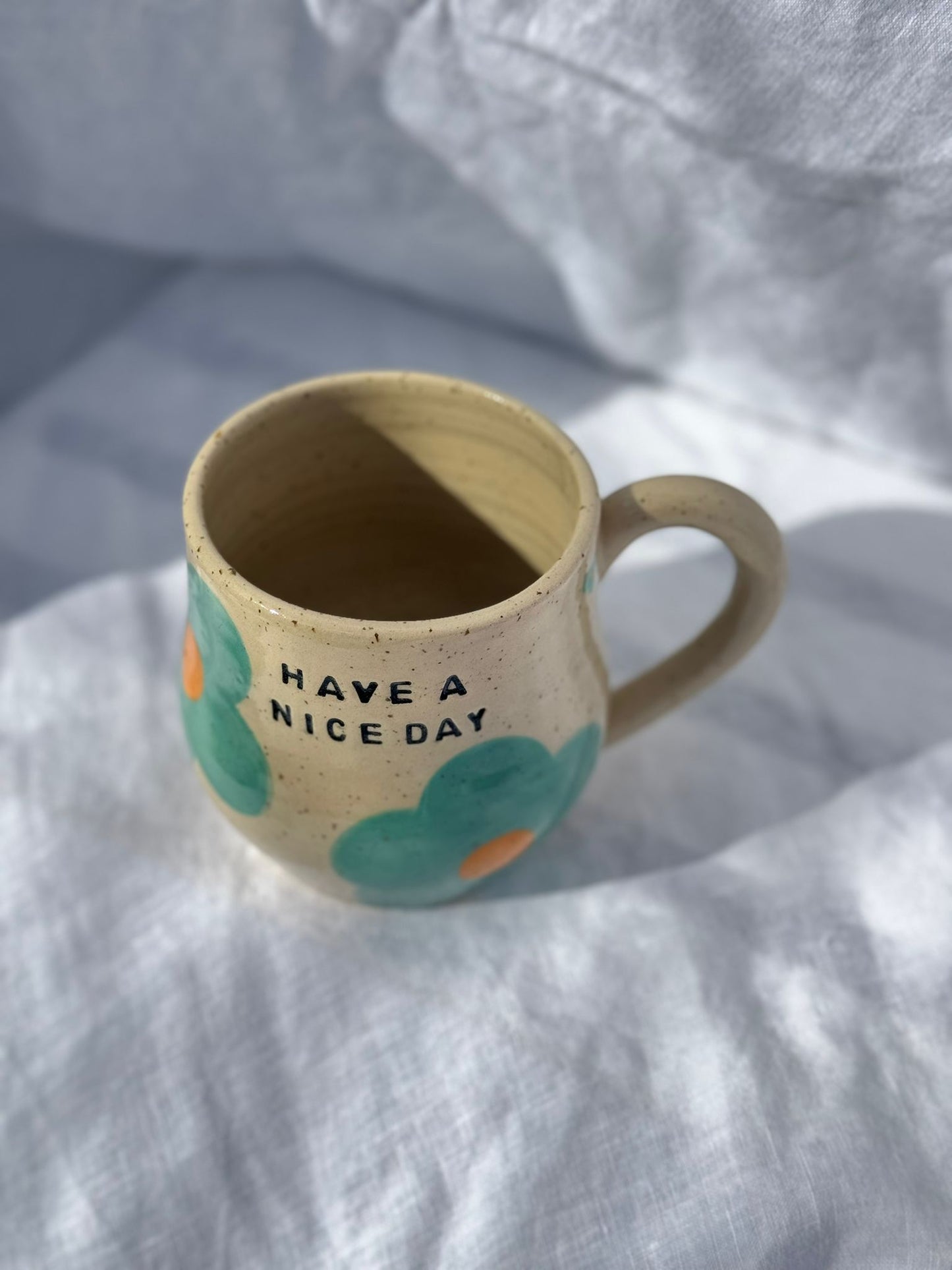 'Have a Nice Day' Flower Mug