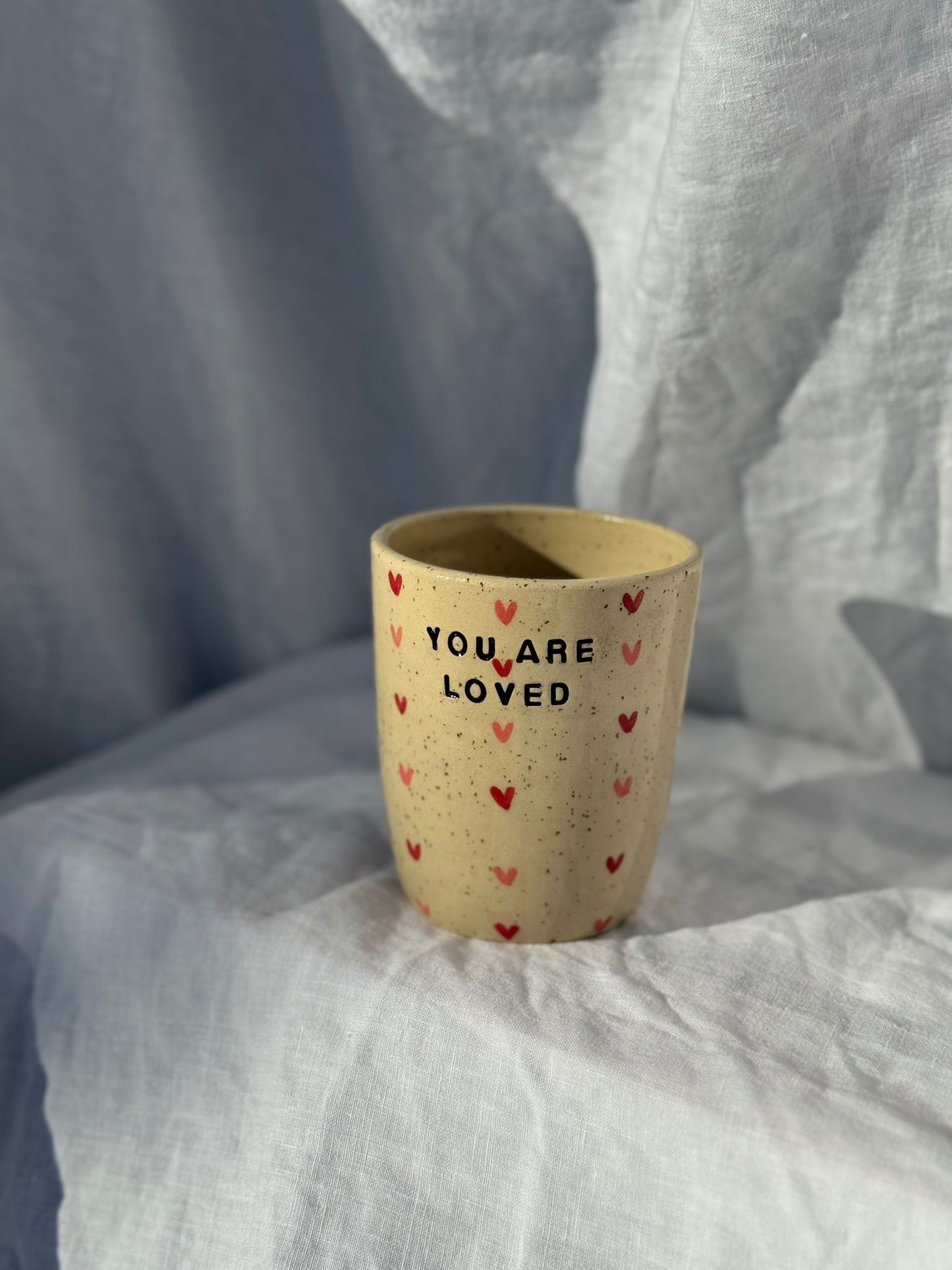 "You Are Loved" Heart Tumbler