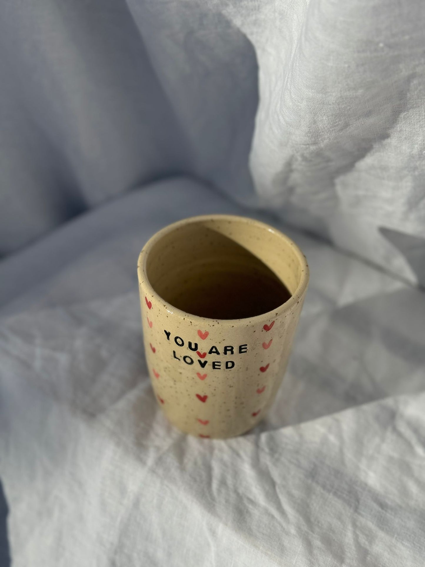 "You Are Loved" Heart Tumbler