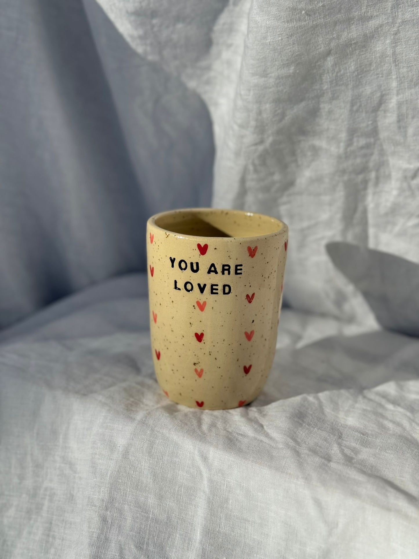 "You Are Loved" Heart Tumbler