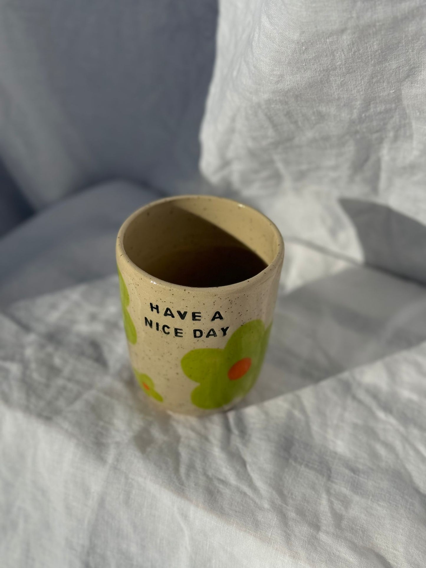 "Have A Nice Day" Flower Tumbler