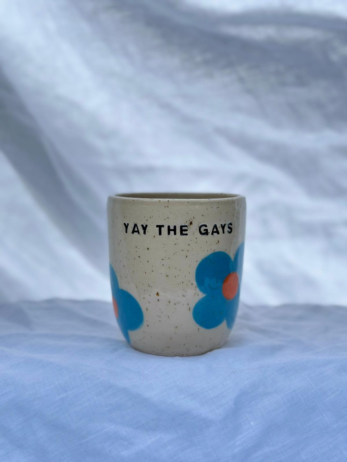 "Yay The Gays" Flower Tumbler