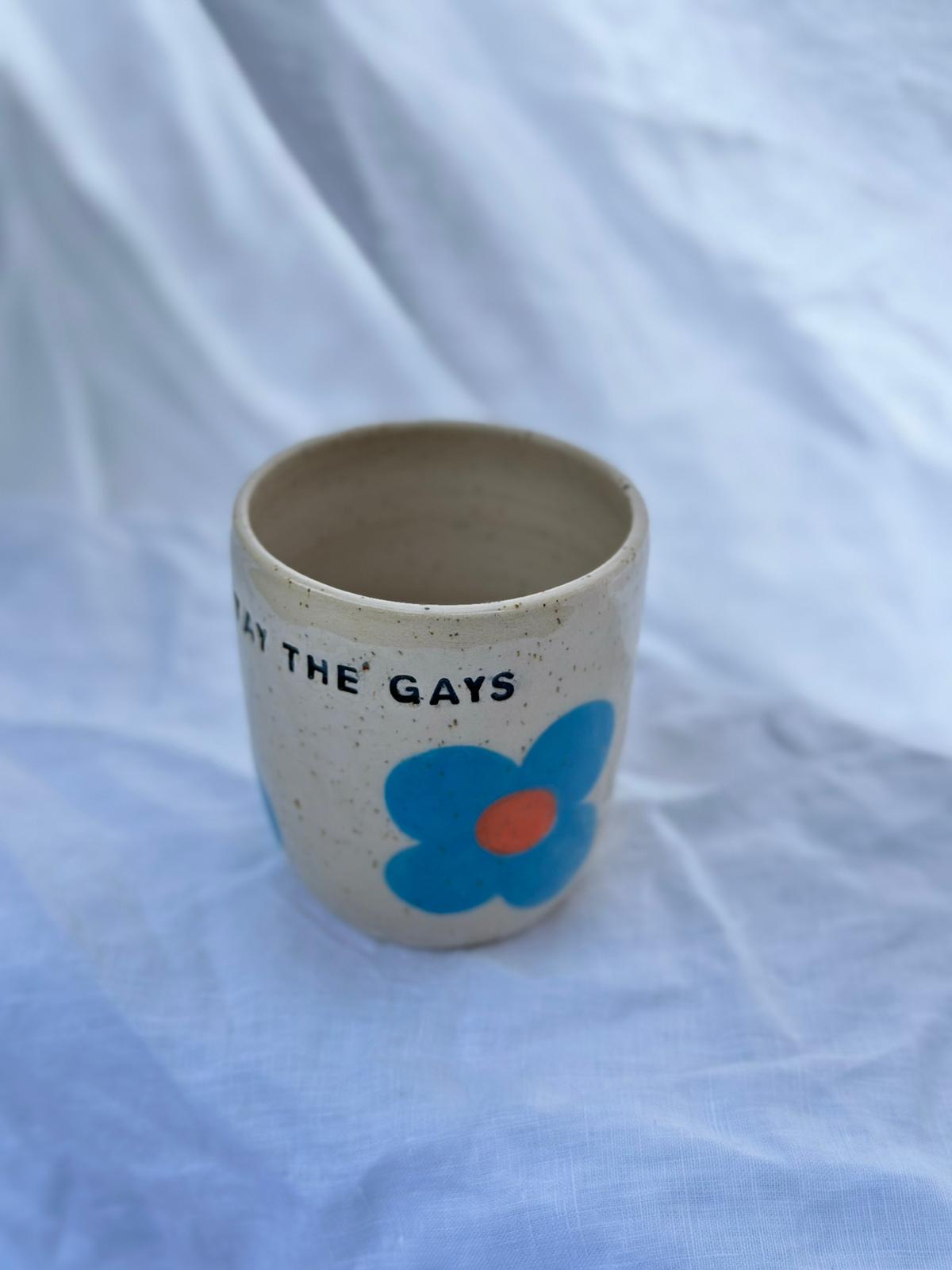 "Yay The Gays" Flower Tumbler